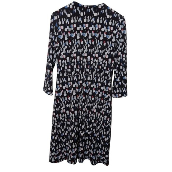 White House Black Market Reversible Wrap Dress Womens Size Medium Abstract - Picture 7 of 11